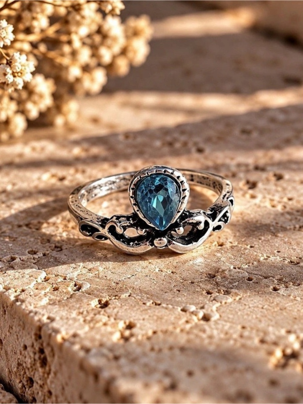 Blue Stone Statement Ring